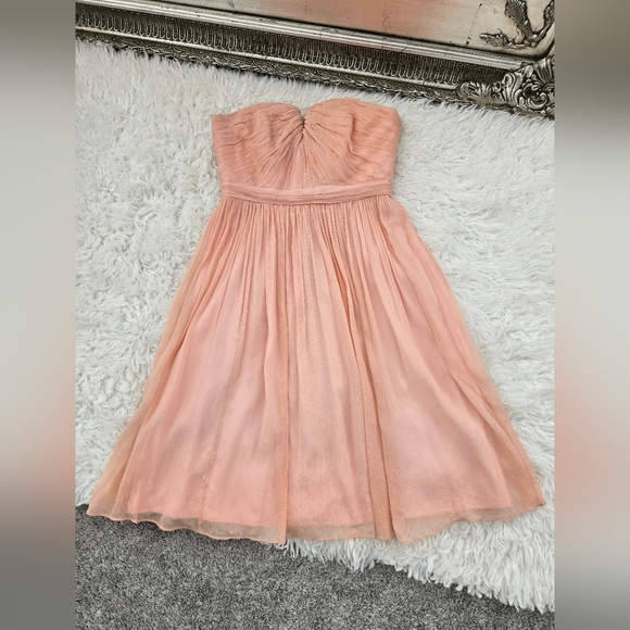 J.Crew Misty Rose Nadia Silk Strapless Dress. Size 2. New. - Picture 3 of 10